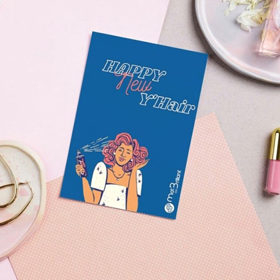 Carte de vœux coiffure